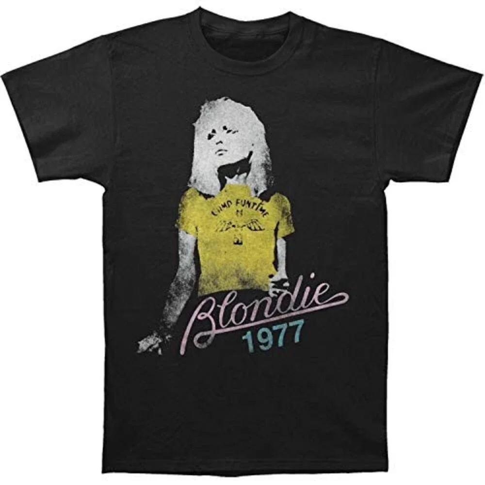 Blondie Men's 1977 Slim Fit T-Shirt Black Size 2XL XX-Large